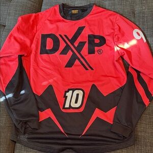 10.Deep Red and Black Mesh Jersey